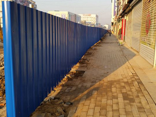 彈力柱施工圍擋2